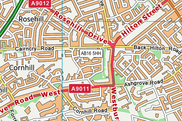 AB16 5HH map - OS VectorMap District (Ordnance Survey)