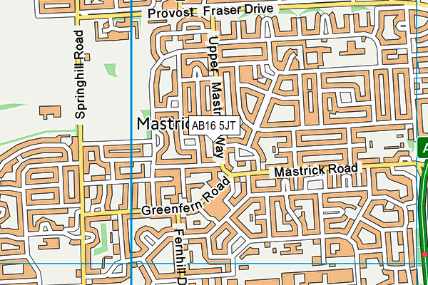 AB16 5JT map - OS VectorMap District (Ordnance Survey)