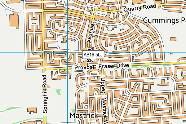 AB16 5LJ map - OS VectorMap District (Ordnance Survey)