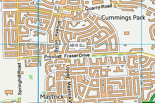 AB16 5LL map - OS VectorMap District (Ordnance Survey)