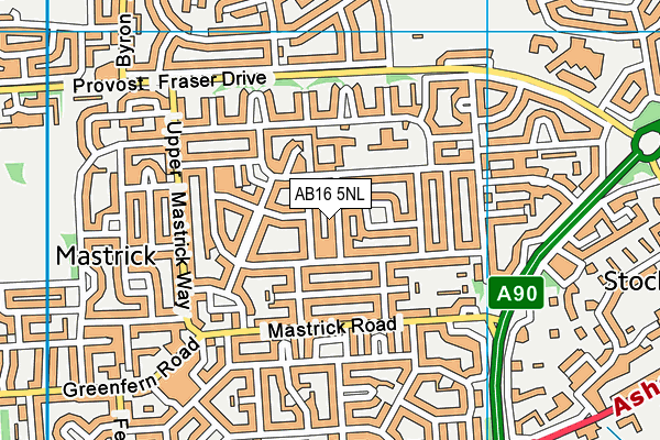 AB16 5NL map - OS VectorMap District (Ordnance Survey)