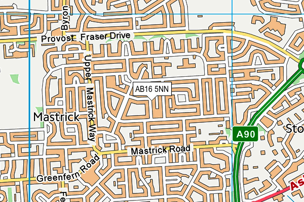 AB16 5NN map - OS VectorMap District (Ordnance Survey)