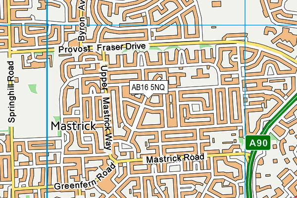 AB16 5NQ map - OS VectorMap District (Ordnance Survey)