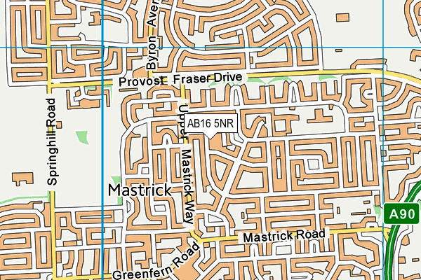 AB16 5NR map - OS VectorMap District (Ordnance Survey)