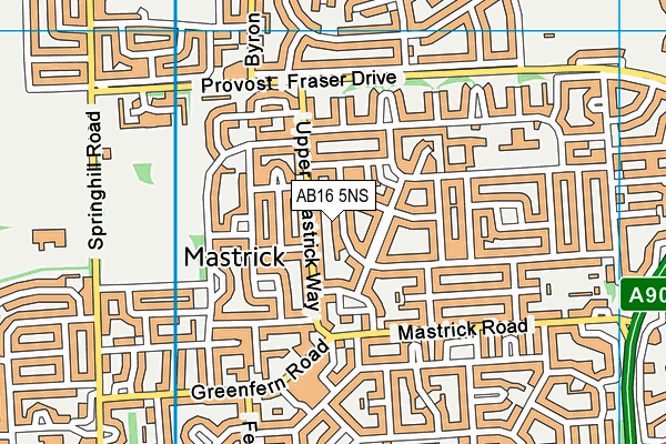 AB16 5NS map - OS VectorMap District (Ordnance Survey)