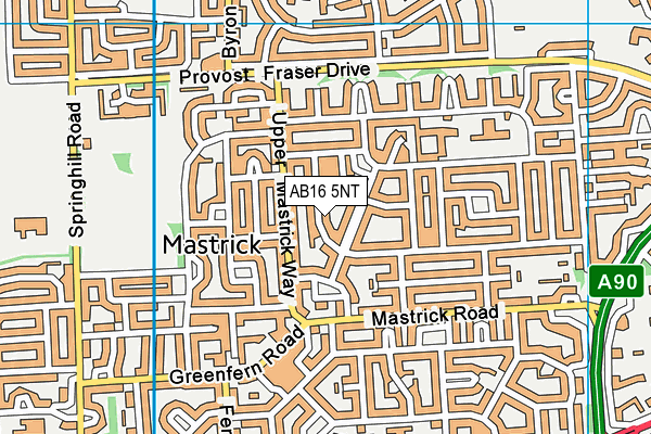 AB16 5NT map - OS VectorMap District (Ordnance Survey)