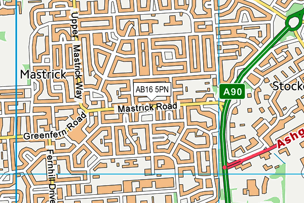 AB16 5PN map - OS VectorMap District (Ordnance Survey)