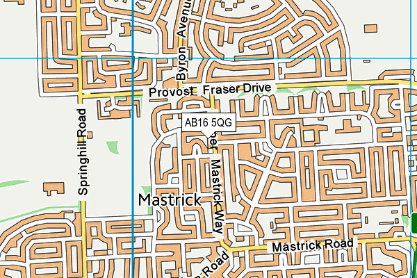 AB16 5QG map - OS VectorMap District (Ordnance Survey)