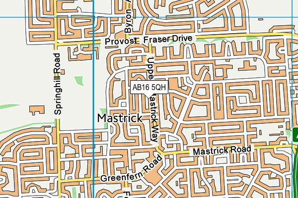 AB16 5QH map - OS VectorMap District (Ordnance Survey)