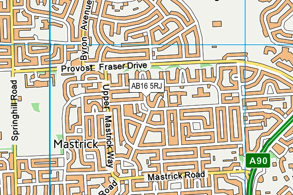 AB16 5RJ map - OS VectorMap District (Ordnance Survey)
