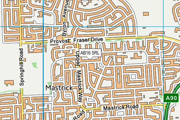 AB16 5RL map - OS VectorMap District (Ordnance Survey)