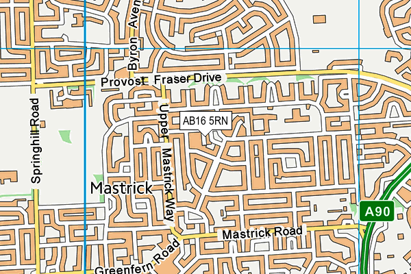 AB16 5RN map - OS VectorMap District (Ordnance Survey)