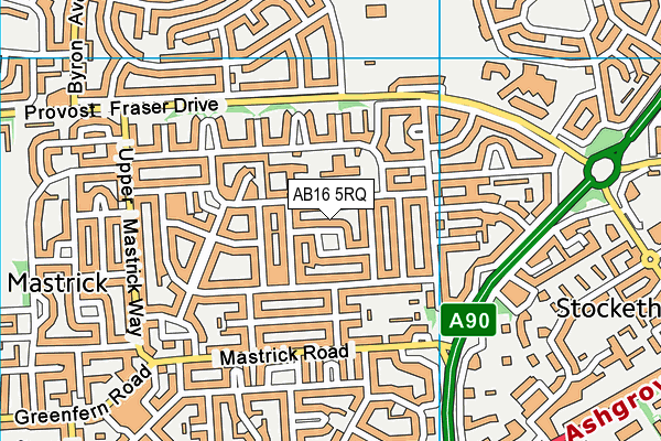 AB16 5RQ map - OS VectorMap District (Ordnance Survey)
