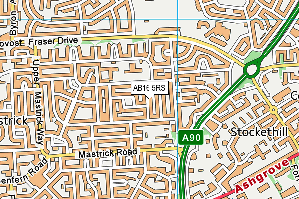 AB16 5RS map - OS VectorMap District (Ordnance Survey)