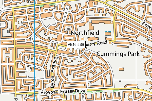AB16 5SB map - OS VectorMap District (Ordnance Survey)