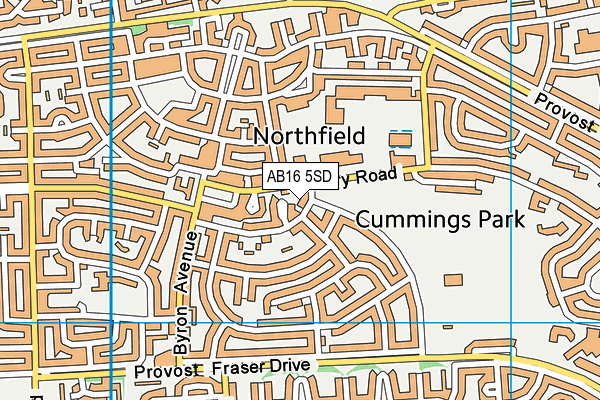 AB16 5SD map - OS VectorMap District (Ordnance Survey)