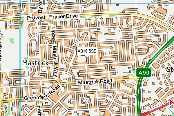 AB16 5SE map - OS VectorMap District (Ordnance Survey)