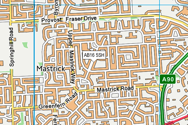 AB16 5SH map - OS VectorMap District (Ordnance Survey)