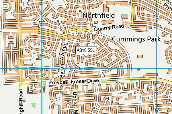 AB16 5SL map - OS VectorMap District (Ordnance Survey)