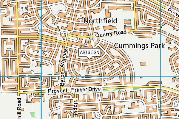 AB16 5SN map - OS VectorMap District (Ordnance Survey)