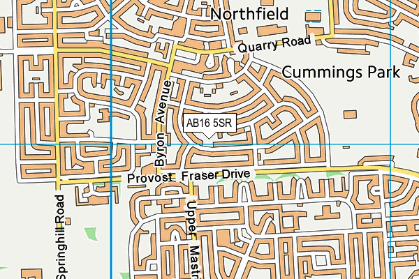 AB16 5SR map - OS VectorMap District (Ordnance Survey)