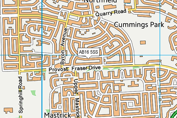 AB16 5SS map - OS VectorMap District (Ordnance Survey)