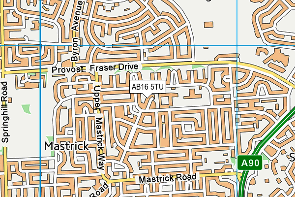 AB16 5TU map - OS VectorMap District (Ordnance Survey)