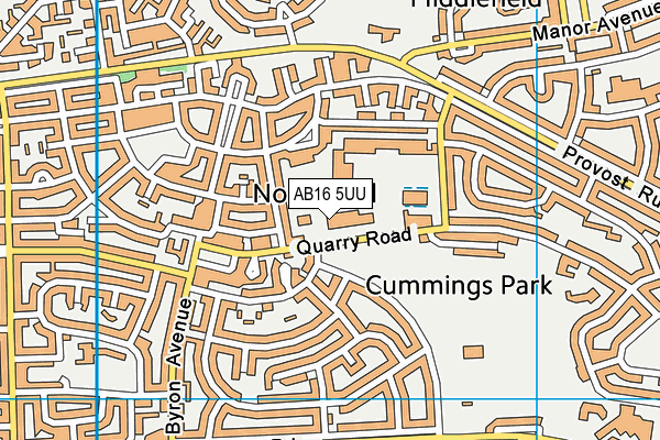 AB16 5UU map - OS VectorMap District (Ordnance Survey)