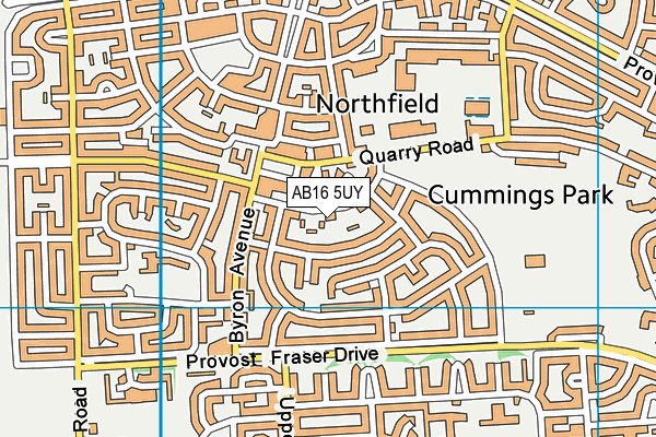 AB16 5UY map - OS VectorMap District (Ordnance Survey)