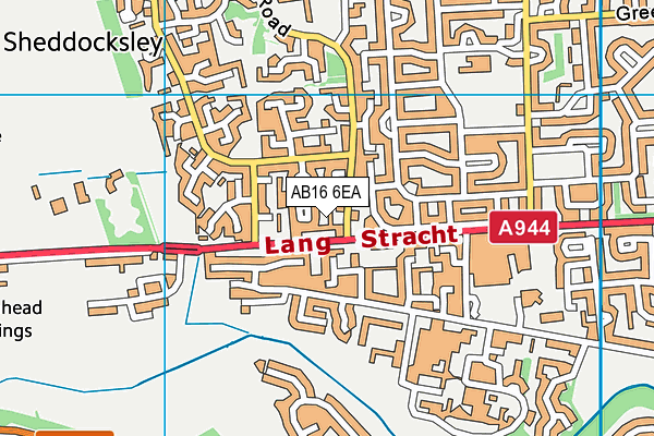 AB16 6EA map - OS VectorMap District (Ordnance Survey)