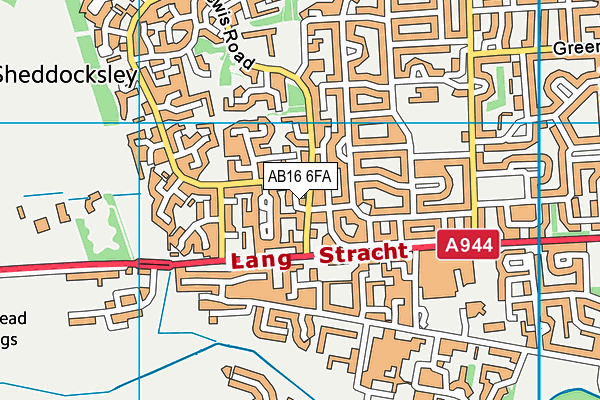 AB16 6FA map - OS VectorMap District (Ordnance Survey)