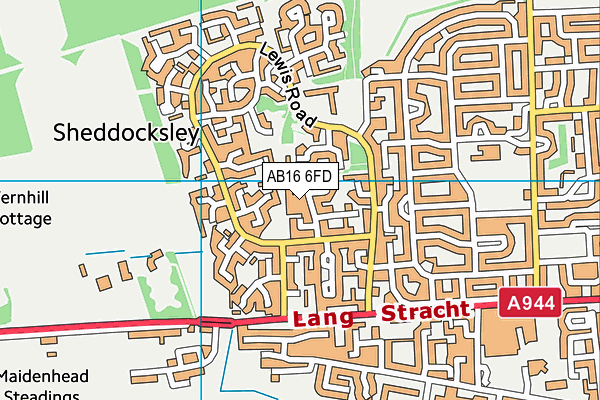 AB16 6FD map - OS VectorMap District (Ordnance Survey)