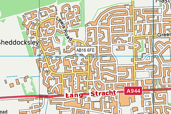AB16 6FE map - OS VectorMap District (Ordnance Survey)