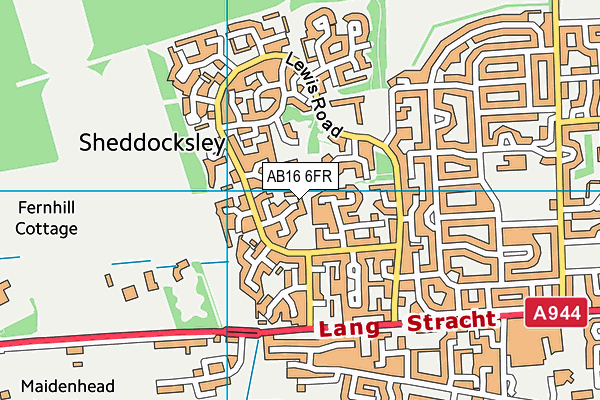 AB16 6FR map - OS VectorMap District (Ordnance Survey)