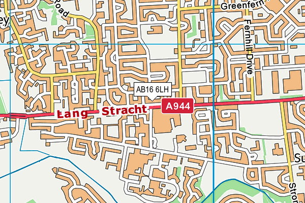 AB16 6LH map - OS VectorMap District (Ordnance Survey)
