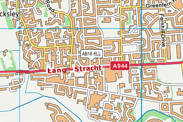 AB16 6LL map - OS VectorMap District (Ordnance Survey)