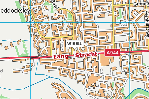 AB16 6LU map - OS VectorMap District (Ordnance Survey)