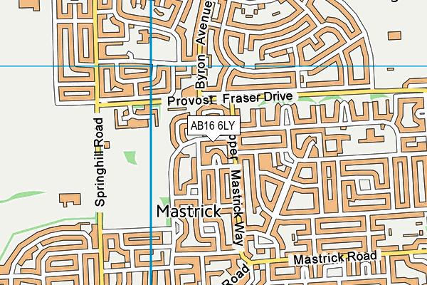 AB16 6LY map - OS VectorMap District (Ordnance Survey)