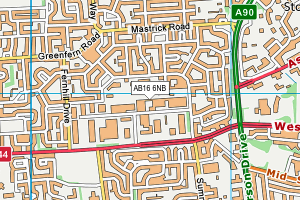 AB16 6NB map - OS VectorMap District (Ordnance Survey)