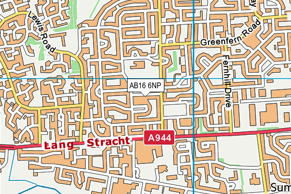 AB16 6NP map - OS VectorMap District (Ordnance Survey)