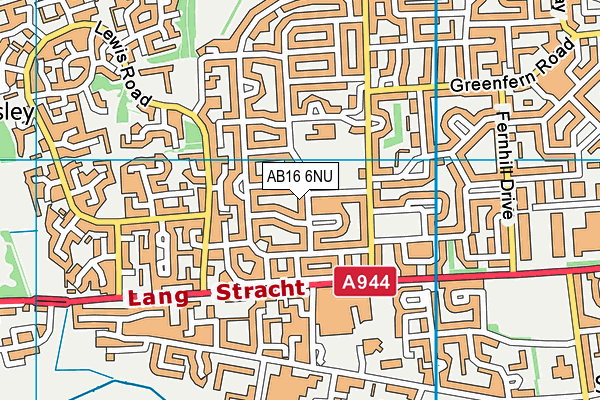 AB16 6NU map - OS VectorMap District (Ordnance Survey)