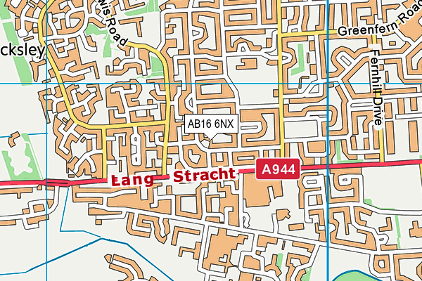 AB16 6NX map - OS VectorMap District (Ordnance Survey)