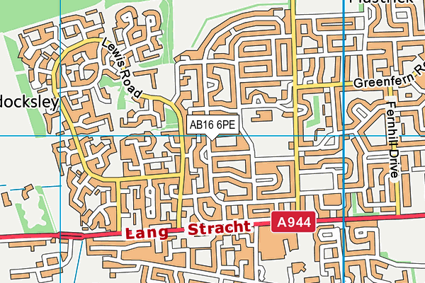 AB16 6PE map - OS VectorMap District (Ordnance Survey)