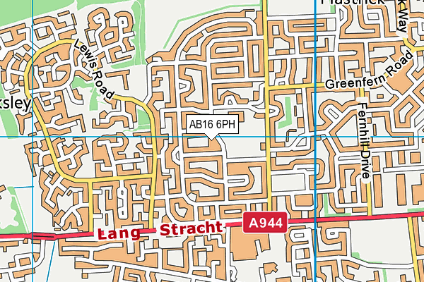 AB16 6PH map - OS VectorMap District (Ordnance Survey)