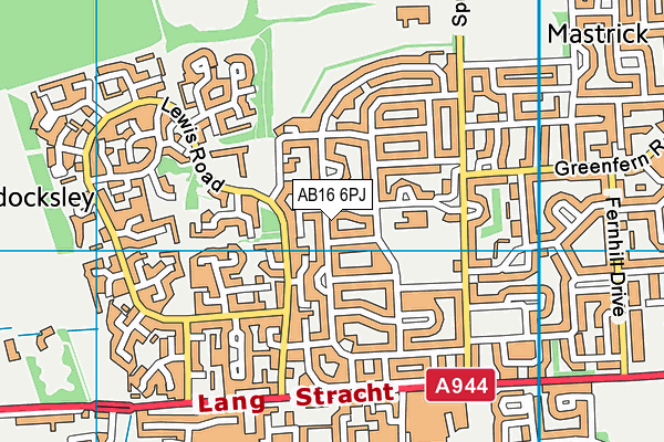 AB16 6PJ map - OS VectorMap District (Ordnance Survey)