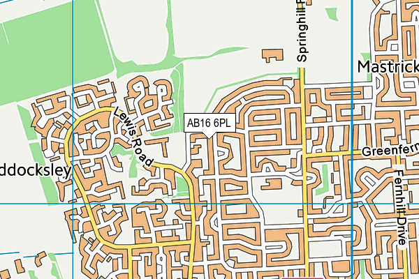 AB16 6PL map - OS VectorMap District (Ordnance Survey)