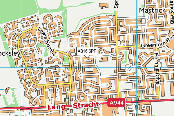 AB16 6PP map - OS VectorMap District (Ordnance Survey)