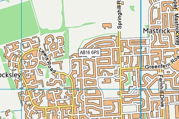 AB16 6PS map - OS VectorMap District (Ordnance Survey)