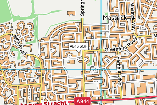 AB16 6QF map - OS VectorMap District (Ordnance Survey)