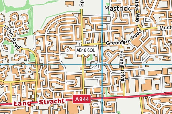 AB16 6QL map - OS VectorMap District (Ordnance Survey)